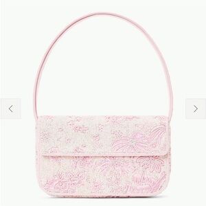 STAUD Tommy Beaded Bag Cherry Blossom Toile